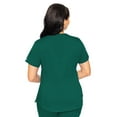 thumbnail image 3 of MED COUTURE Women V-Neck Shirttail Top, Color: Hunter, Size: L (7459-HNTR-L), 3 of 5