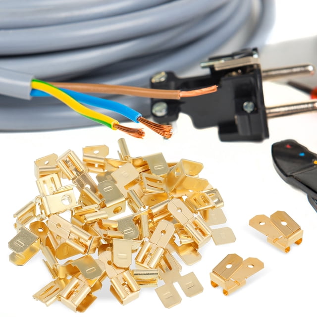 Milisten 36Ud Conectores De Spade Dorados Con Para Cableado De Equipos
