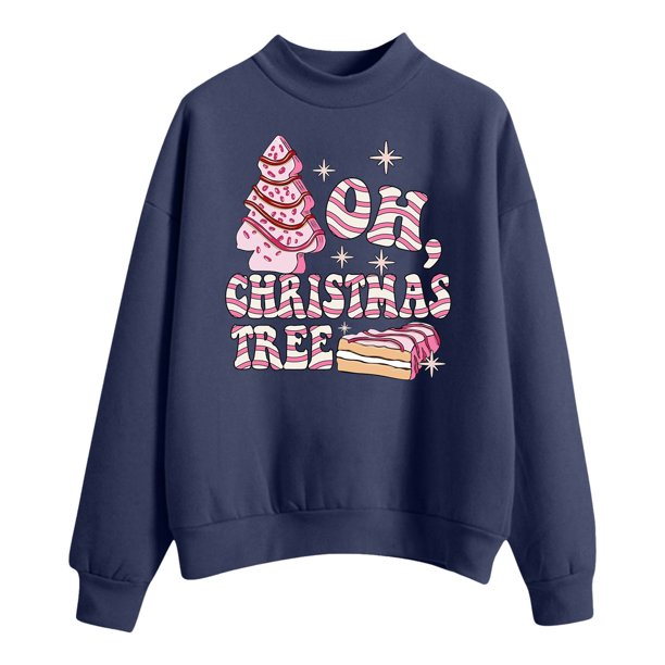WILLBEST Sudadera Mujer Suéteres Estampados Navideños de Otoño E Invierno para Mujer Chica