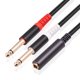 thumbnail image 2 of Cable estéreo de 1/4 TRS a 1/4 TS hembra a macho, línea mono estéreo para auriculares mezcladores Tmvgtek Para estrenar, 2 of 6