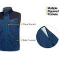thumbnail image 5 of Little Donkey Andy Men's Fleece Lined Outdoor Vest Lightweight Windproof Warm Sleeveless Jacket for Hiking Trekking Travel Golf Vallarta Blue M, 5 of 6