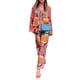 thumbnail image 1 of VISgogo, ropa de moda para mujer, traje de 2 uds, camisa con botones y solapa de manga larga con estampado geométrico abstracto + Pantalones sueltos con cintura elástica VISgogo moda, 1 of 9