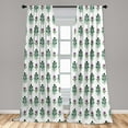 thumbnail image 5 of Watercolor Flowers Curtains 2 Panels Set, Violet Blossom Botany Floral Field Flourishing Nature Theme, Window Drapes for Living Room Bedroom, 56"W X 84"L, Emerald and Violet, by Ambesonne, 5 of 5