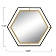 thumbnail image 2 of Creative Co-Op Hexagon 2-Tone Metal Framed Wall Mirror, Black and Gold, 2 of 5