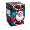 thumbnail image 5 of Santa Claus Mini Car Trash Can with Foldable Lid, Leak-proof Design and Hanging Storage Bag for Auto - Car Trash Can, 5 of 6