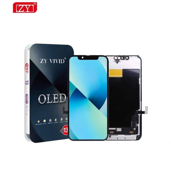 Replacement OLED screen for iPhone 13 (non-LCD), 6.1-inch Full HD Retina display, with touchscreen digitizer frame assembly.