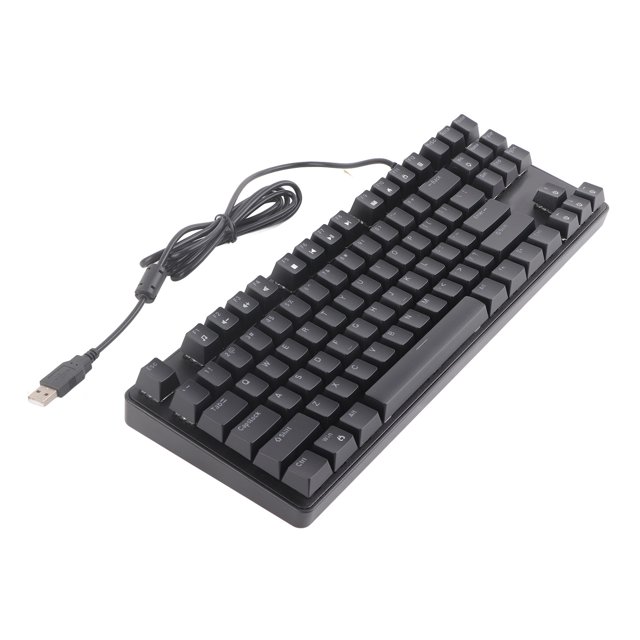 Teclado mecánico de 87 teclas con luz RGB y teclado multimedia de doble color para juegos de computadora y oficina