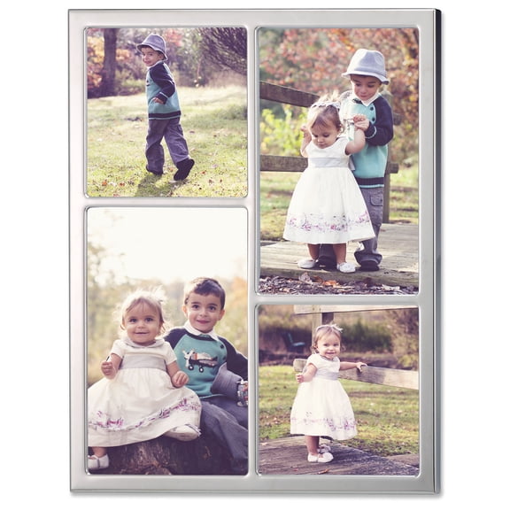 Silver Standard Metal Four Opening Picture Frame