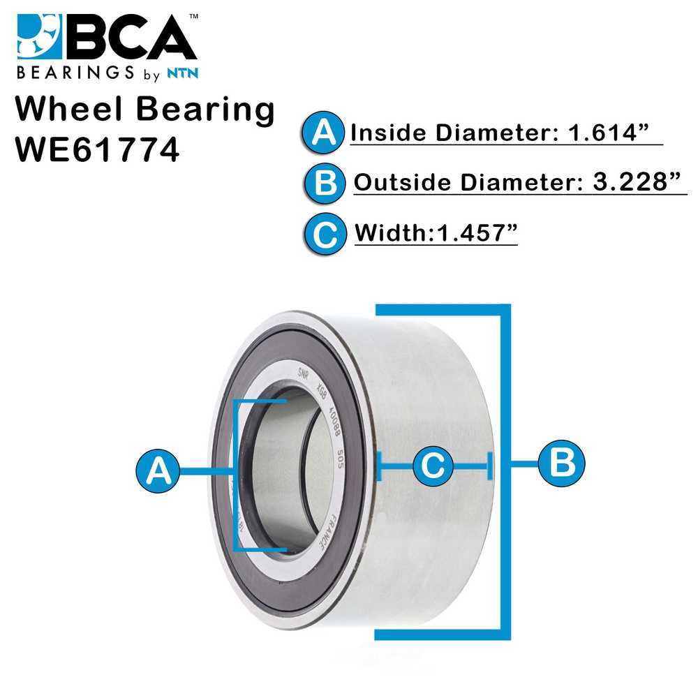 BCA by NTN WE61774 Double Row Angular Unit Bearing