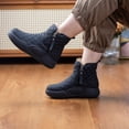 thumbnail image 3 of Zapatos acolchados de algodón para mujer, botas de nieve de invierno con suela gruesa y forro polar integrado, zapatos cálidos antideslizantes y gruesos, 3 of 5