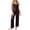 Black B, variant on Stamzod Lounge Sets for Women 2 Piece Satin Pajama Set Casual Cami Top and Pants Sleepwear Comfy Sets