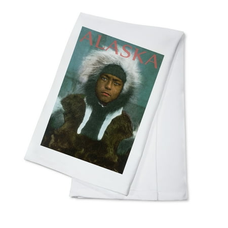 

Eskimo Man Alaska (100% Cotton Tea Towel Decorative Hand Towel Kitchen and Home)