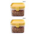 thumbnail image 2 of sweethay Tanque de alimentos sellado de plástico transparente TureClos caja de almacenamiento de mantenimiento fresco a prueba de humedad Amarillo S 2Conjunto, 2 of 6