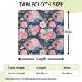 thumbnail image 2 of Pioneer Flower Floral Print Pattern Square Fitted Tablecloth with Elastic Edge,Square Table Cover,Washable Elastic Table Cover for Home Kitchen Party Decor 34"x34", 2 of 6