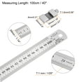 thumbnail image 2 of Unique Bargains Stainless Steel Ruler with Scriber Block 40' Metric Inch Ruler with 30mm Locating Vernier Slider, Silver Tone, 2 of 5