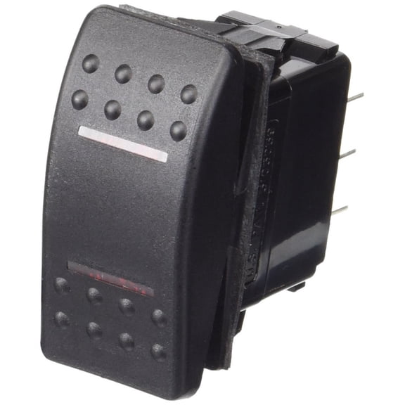 Sierra RK19540-1 Rocker Switch On-Off-On Dpdt Illum. W/Slot Win.