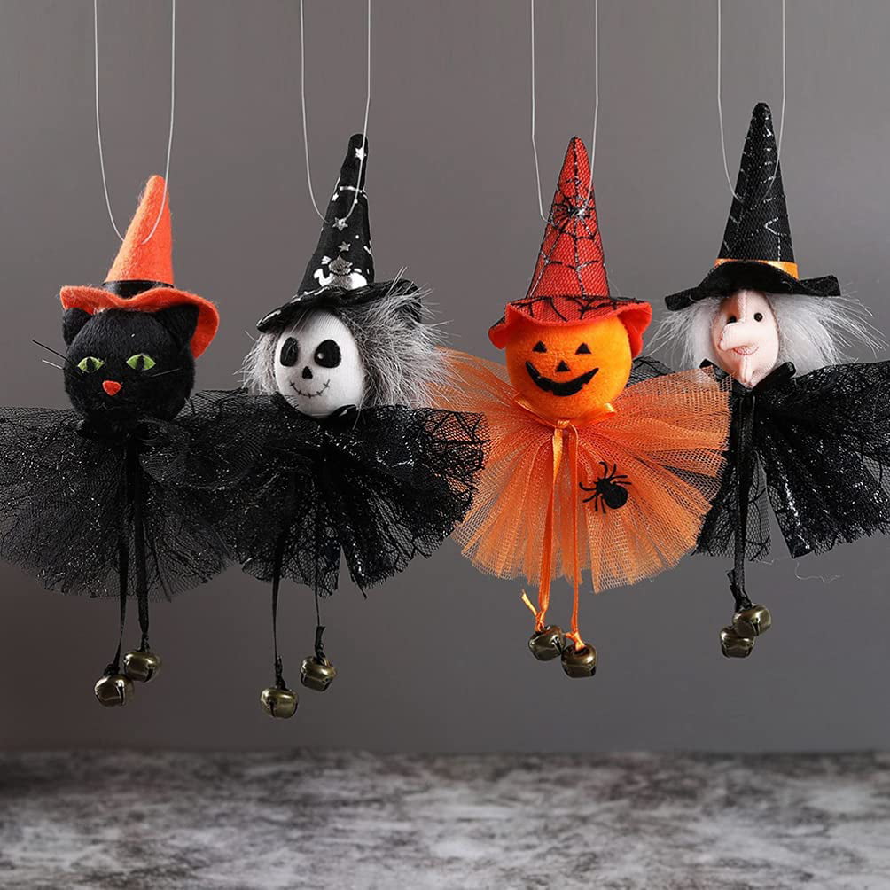 Novel 1M Halloween String Banner 3 Ghost Pumpkin Cloth Spook Witch Hanging Decor 