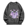 thumbnail image 4 of Wensltd Fall V Neck Sweatshirt for Women Funny Halloween Long Sleeve Graphic Family Party Tops, 4 of 4