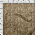 thumbnail image 3 of oneOone Cotton Silk Brown Fabric Floral Diy Clothing Quilting Fabric Print Fabric By Yard 42 Inch Wide, 3 of 4