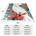 thumbnail image 3 of Salouo Cockatoo Red Berries Print Bed Blankets,Flannel Blanket Comfortable Air Conditioning Blanket Lightweight Blanket for Sofa Bed Travel & Couch -60"x50", 3 of 8