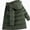 Army Green, variant on ITSAME Boys Hooded Puffer Jacket (5-14) Mid Length Thermal Quilted Winter Parka Coat with Flap Pockets Size 11