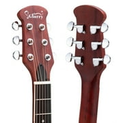 Lowestbest 41 Full-Size Acoustic-Electric Guitar, Cutaway Ballad Guitar with Round Back For Guitar Lovers, Sunset Color