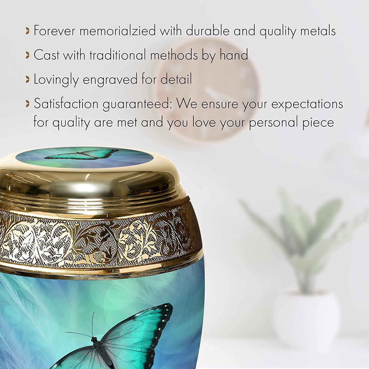Bokeh Butterfly Urns for Cremation Ashes Large Urn XL or Small Keepsake Urns for Human Ashes & Urns for Human Ashes for Home or Burial Small Urns for Human Ashes Keepsake