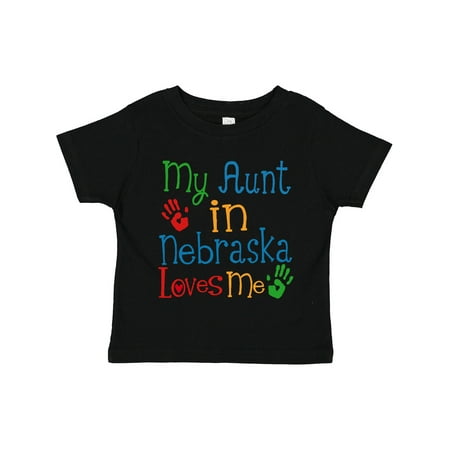 

Inktastic My Aunt in Nebraska Loves Me Gift Toddler Boy or Toddler Girl T-Shirt