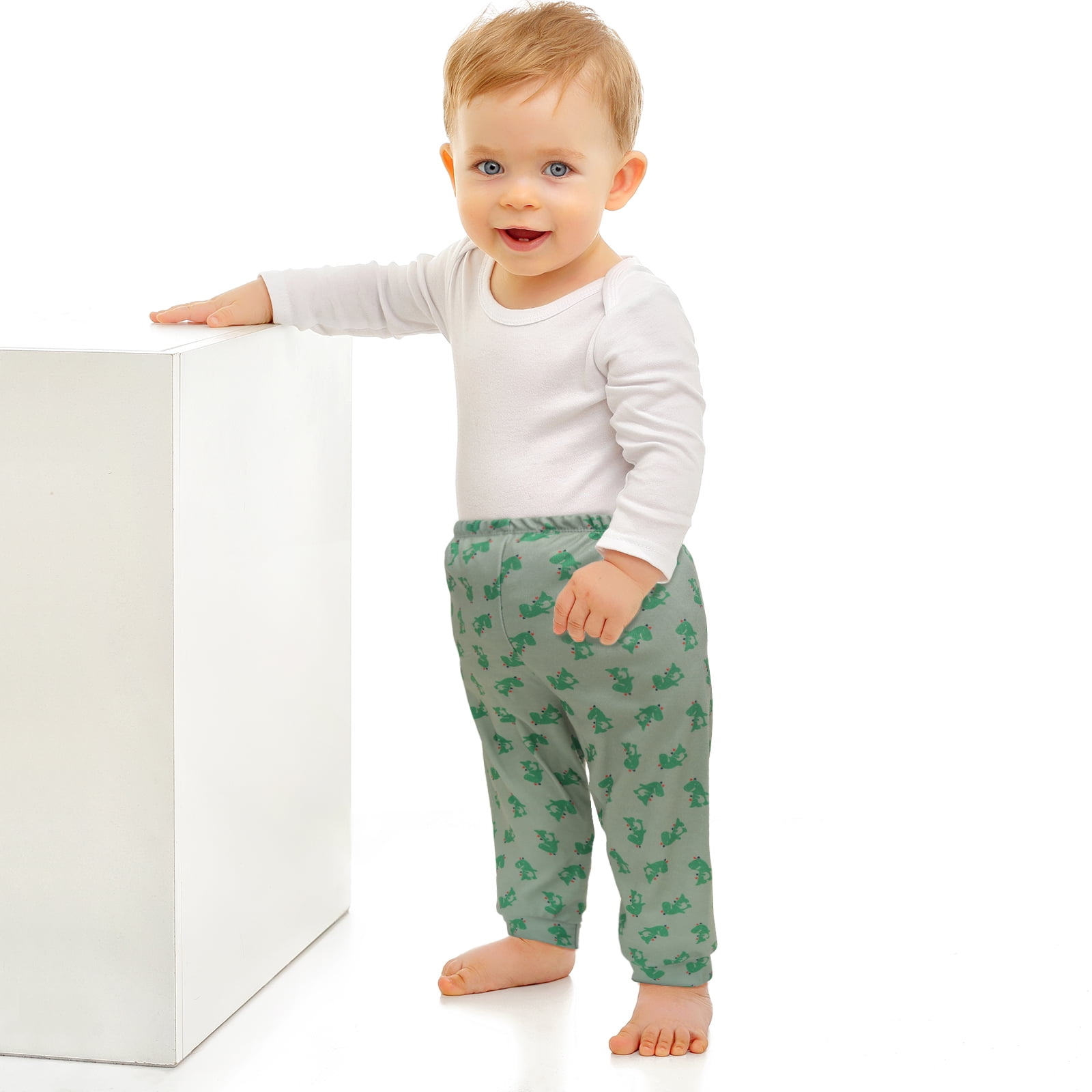 Baby Pants for Baby Boys and Girls with Ample Diaper Room Soft and Comfy 100% Cotton 0-12 Months (US, Age, 18 Months, 24 Months, Blue)