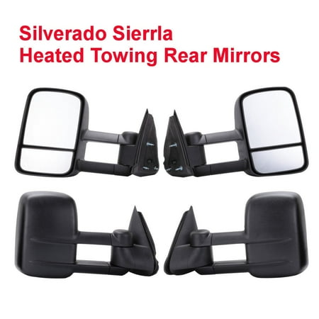 GZYF Pair Manual Telescopic Extendable Towing Mirrors Side Mirrors for 1999-2006 GMC Sierra Pickup all models