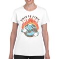 thumbnail image 2 of Smiling Earth on Fire Women's T-shirt, 2 of 3