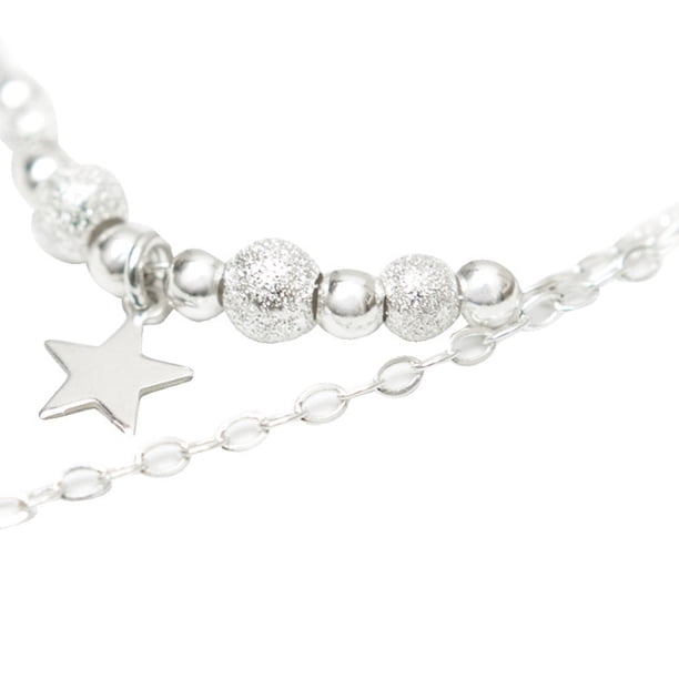 Tobillera Luna-estrella Marca Ketzalia De Plata Ley .925 KETZALIA JOYERIA ARTESANAL Colección 2021