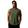 thumbnail image 3 of Men’s Compression Hooded Vest Quick Drying Breathable Yoga Running Training Top, 3 of 6