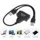 thumbnail image 2 of 2 Cable convertidor de unidad de disco duro Sata USB .0 a adaptador para SSD de 0,5 pulgadas 2 uds, 2 of 3