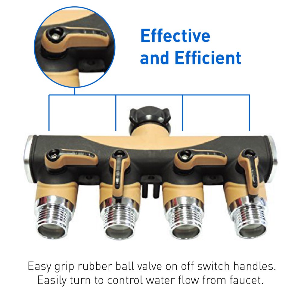 Valve Splitter Hose Adapter Spigot Faucet Connector Multiple Water