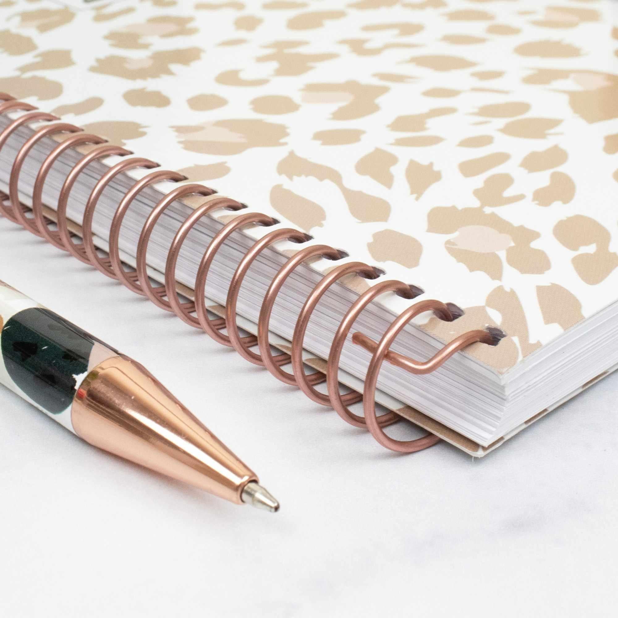bloom daily planners 2026-2027 Academic Planner, 13 Month Monthly & Weekly Soft Cover, 5.5" x 8.25", Stickers Included, Tan Leopard