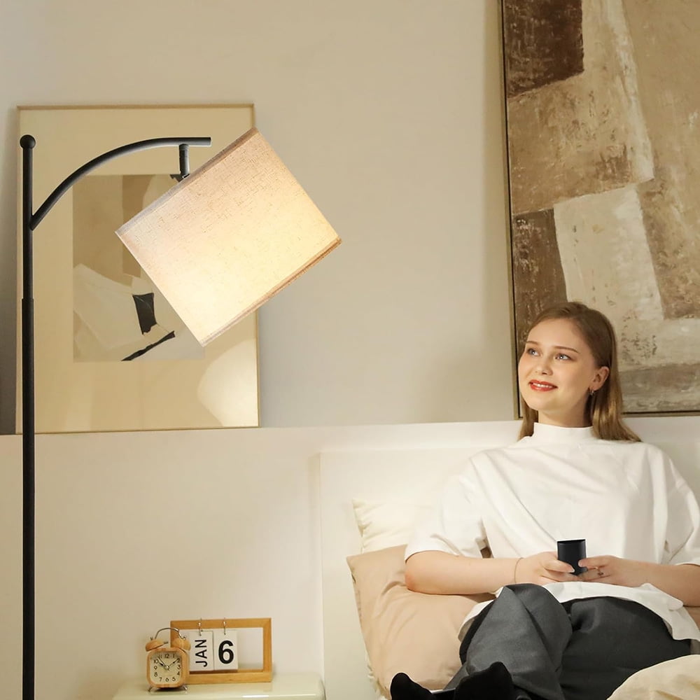 SERBASIC Floor Lamp for Living Room, Tall Standing Floor lamp with Remote Control works with Alexa and Google Assistant WiFi App, Heavy Duty Stepless Dimmable Floor Reading Lamp