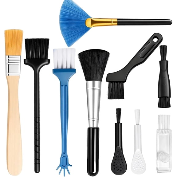 Keyboard Cleaner, 10 count Mini Anti Static Laptop Cleaning Kit | Nylon Dust Brushes for Keyboard, Motherboard, Fans, Camera & Small Spaces Devices