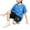Blue, variant on WEAIXIMIUNG Toddler Boy Easter Outfit Summer New Children's Quick Drying Sports Set Boys Wicks Sweat Short Sleeved Shorts Two Piece Basketball Suit with Pocket