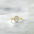 thumbnail image 5 of Gem Stone King 1.58 Cttw 10K Yellow Gold IGI Certified Diamond Halo Engagement Ring for Women | Center Oval Cut 1.5 Ct | E-F Color | VS1-VS2 Clarity | Available in Size 5 to 10, 5 of 6