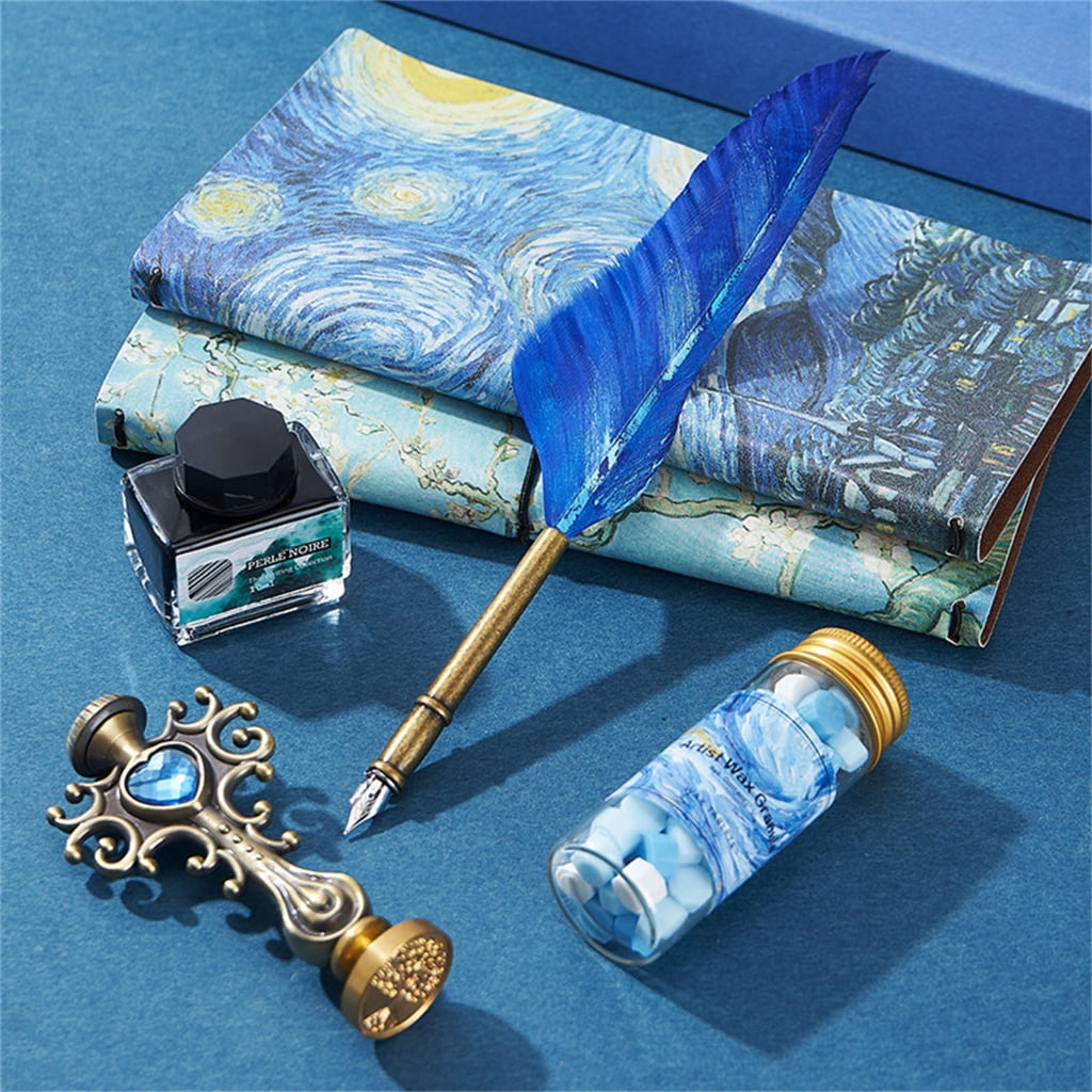 WINDLAND Quill Dip Pen Set Antique Dip Pen, Seal Stamp, Seal Beads, Pen Tip, Ink