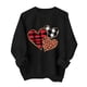 thumbnail image 4 of TaTaai Women's Valentine's Day Printed Sweatshirt, Long Sleeve Pullover Top, Round Neck Romantic Blouse, Cute Casual Wear Gift, 4 of 5