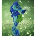 thumbnail image 5 of DolliBu Blue Tie-Dye Seahorse Stuffed Animal with Green Plush Shamrock, Cute Green Shamrock Plush, Fun St Patricks Day Stuffed Animal Seahorse, Good Luck St Patricks Day Toys for Kids, Baby - 15 Inch, 5 of 6
