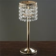 thumbnail image 3 of BalsaCircle 12" Faux Crystal Candle Holder Wedding Centerpiece Gold, 3 of 7