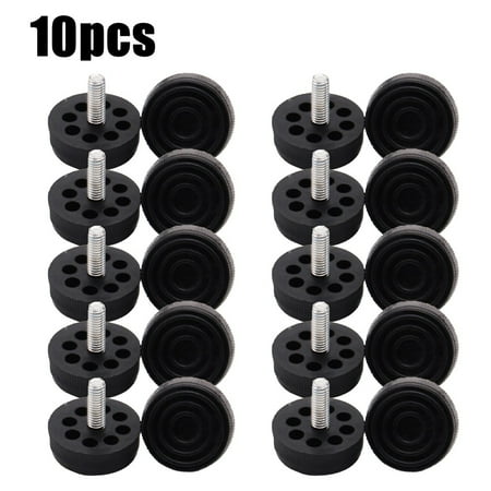 

BCLONG Adjustable height foot plastic base 10 Pack Screw in