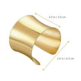 thumbnail image 3 of 2pcs Women Cuff Bracelets Metal Bangle Bracelet Decoration Female Wide Bracelets, 3 of 7