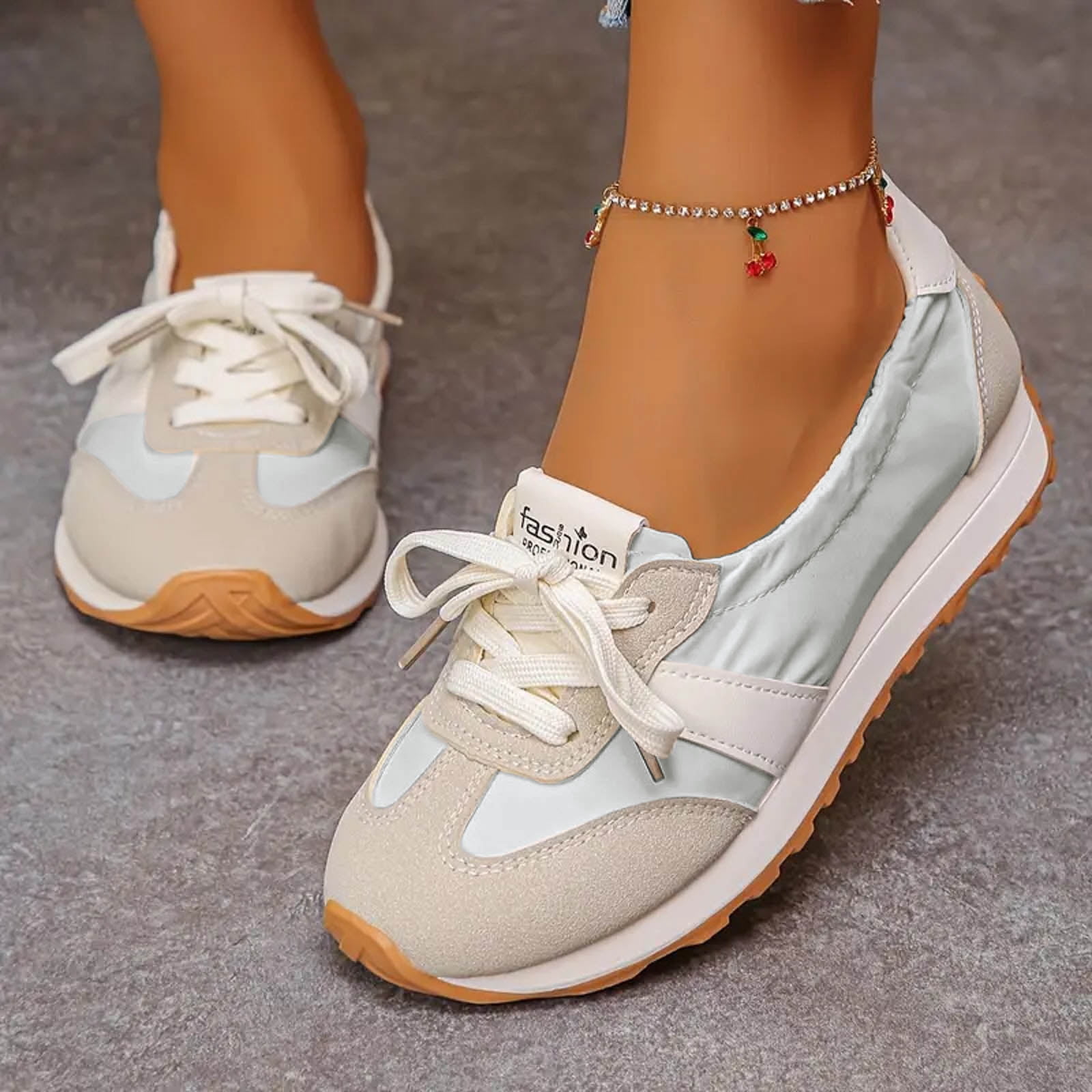 Womens Casual Fashion Sneakers Comfort Trendy Elastic Slip on Walking Flats Non Slip Nursing Work Loafers