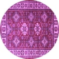 thumbnail image 1 of Ahgly Company Indoor Round Persian Purple Traditional Area Rugs, 7' Round, 1 of 4