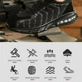 thumbnail image 5 of Steel Toe Sneakers for Men Women Lightweight Summer Safety Shoe Indestructible Comfortable Work Construction Industrial Footwear 5.5-11, 5 of 7