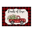 thumbnail image 2 of Liquidation! Ymkly Robe de Fête, Nappe de Fromage, Napperon de la Saint-Valentin Motif Camion Rouge à Carreaux Napperon Occidental Nappe, Cadeau de la Saint-Valentin, 2 of 4